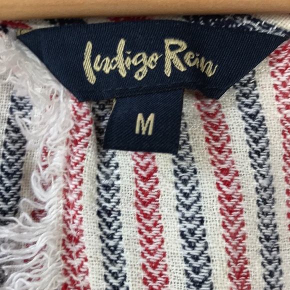 Indigo Rein striped tank blouse sz M - Picture 3 of 7